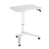 Gas Spring Single Leg Office Height Adjustable Pneumatic Desk with Wheels 