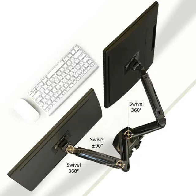 Height Adjustable Gas Spring LCD Holder Monitor Arm