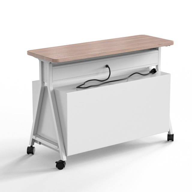 New Modern Mobile Power Table Base with Storage