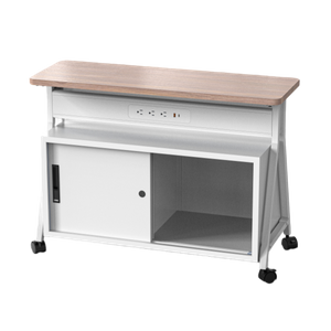 New Modern Mobile Power Table Base with Storage