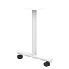 Modern Steel Round Tube Leg Metal T Style Table Leg with Caster Or Glider