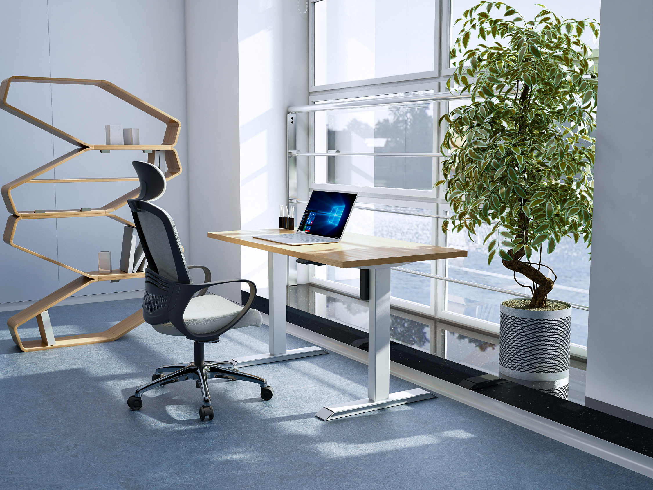OM-DZ-2-JSJ Dual Motor Electric Standing Desk Frame