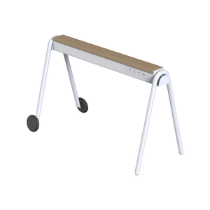 Horse Power Bench - Modern Mobile Office Bench with Power Outlets