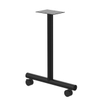 Modern Steel Round Tube Leg Metal T Style Table Leg with Caster Or Glider