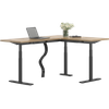 L-Shaped 90° Angle Three Leg Sit Stand Desk Frame Height Adjustable Office Table