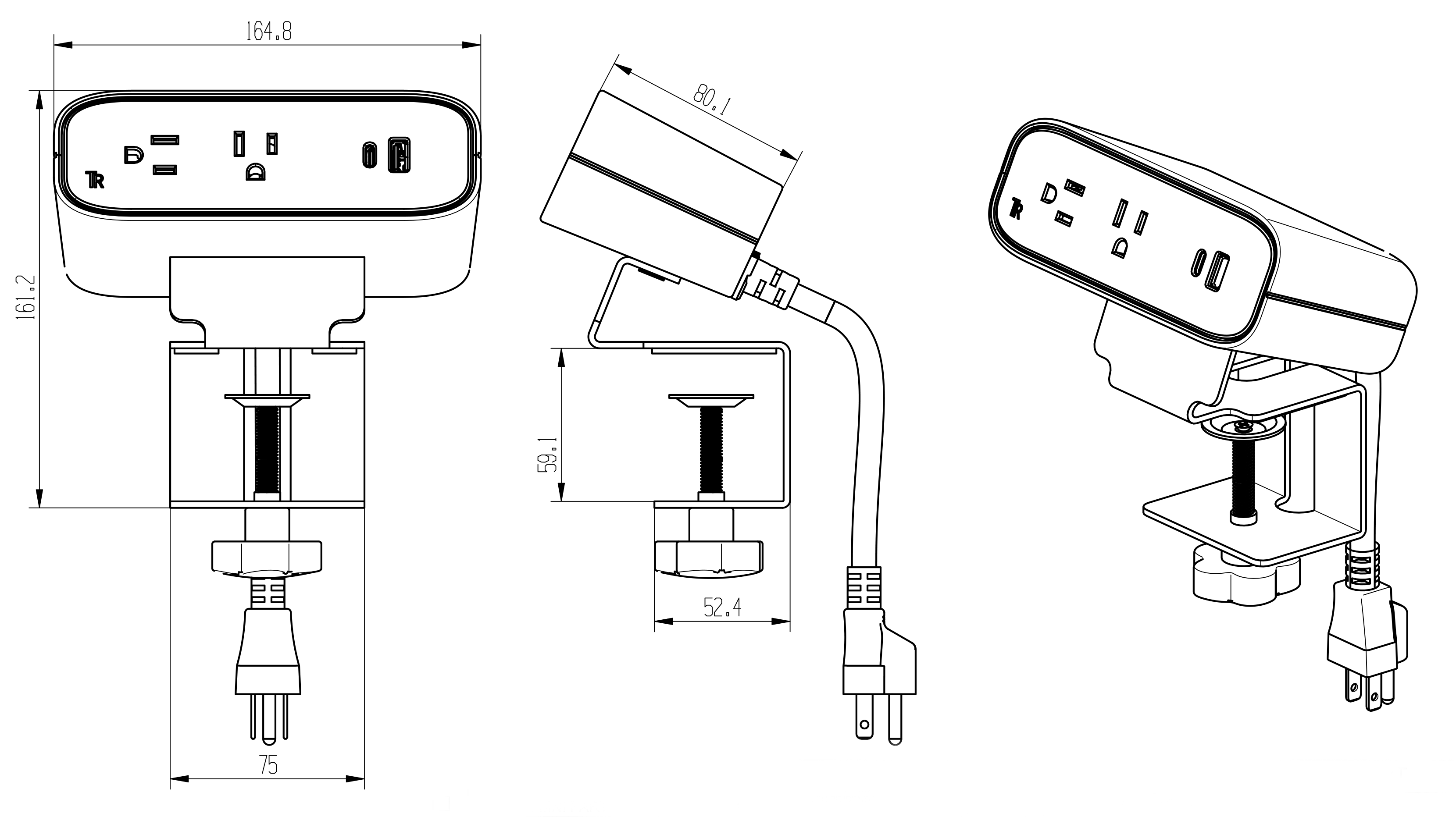 tamper-resistant outlets desk power module USA