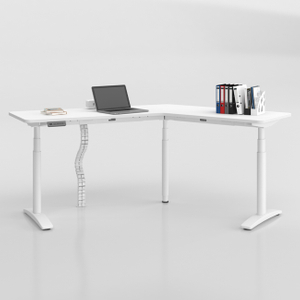 L-Shaped 120° Angle Sit Stand Desk Table Frame