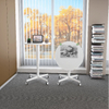OrbitFlex Series New Occasional Gas Spring Height Adjustable Pneumatic Desk with Casters
