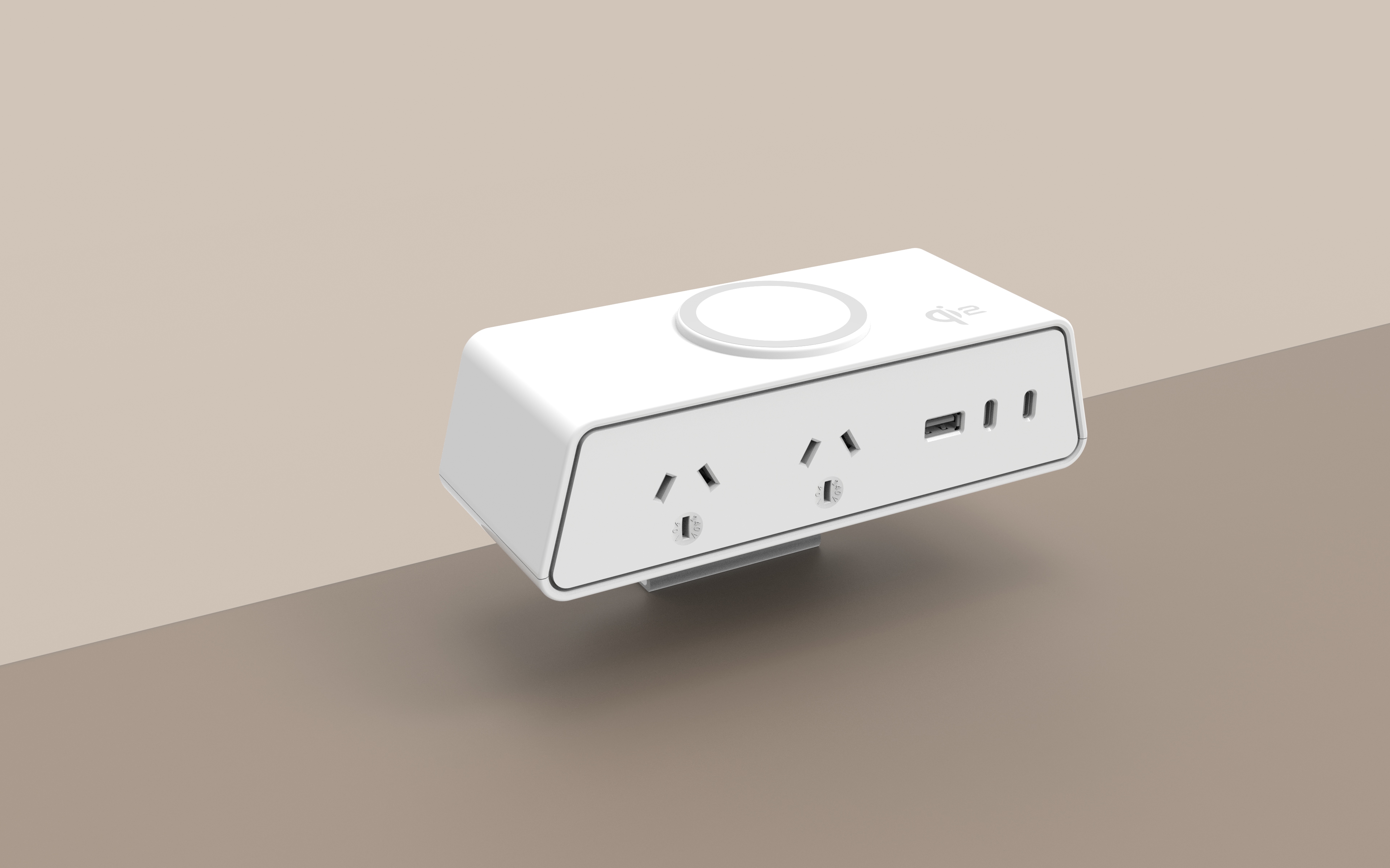 iPanda AU-Standard Desktop Clamp Power Hub with USB-C PD and Qi wireless charging