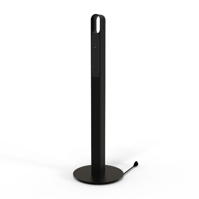 PS19 power tower on office desk - 3 outlets and PD20W USB charging