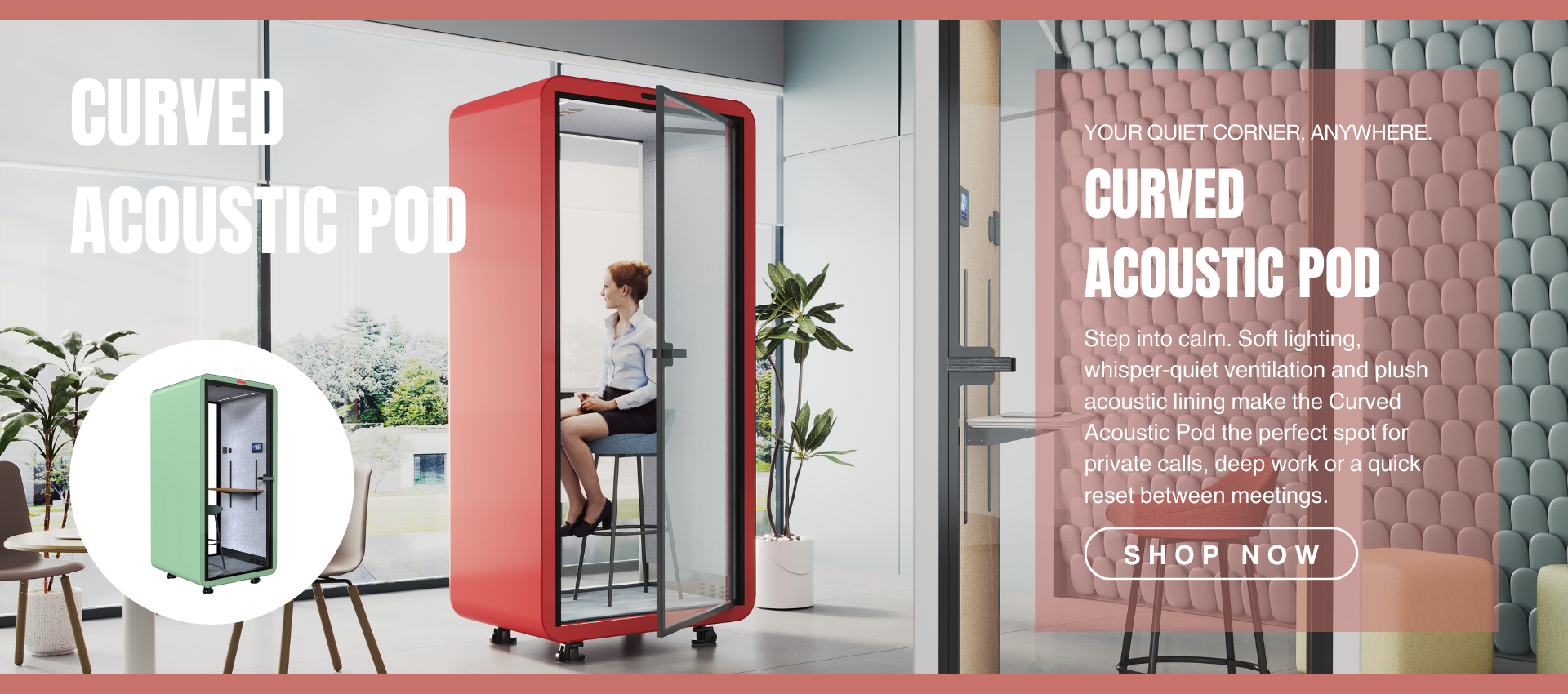 curved acoustic pod