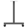 Modern Steel Round Tube Leg Metal T Style Table Leg with Caster Or Glider
