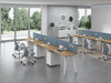 Modern European Style Multi Use Furniture Office Desk Three Person