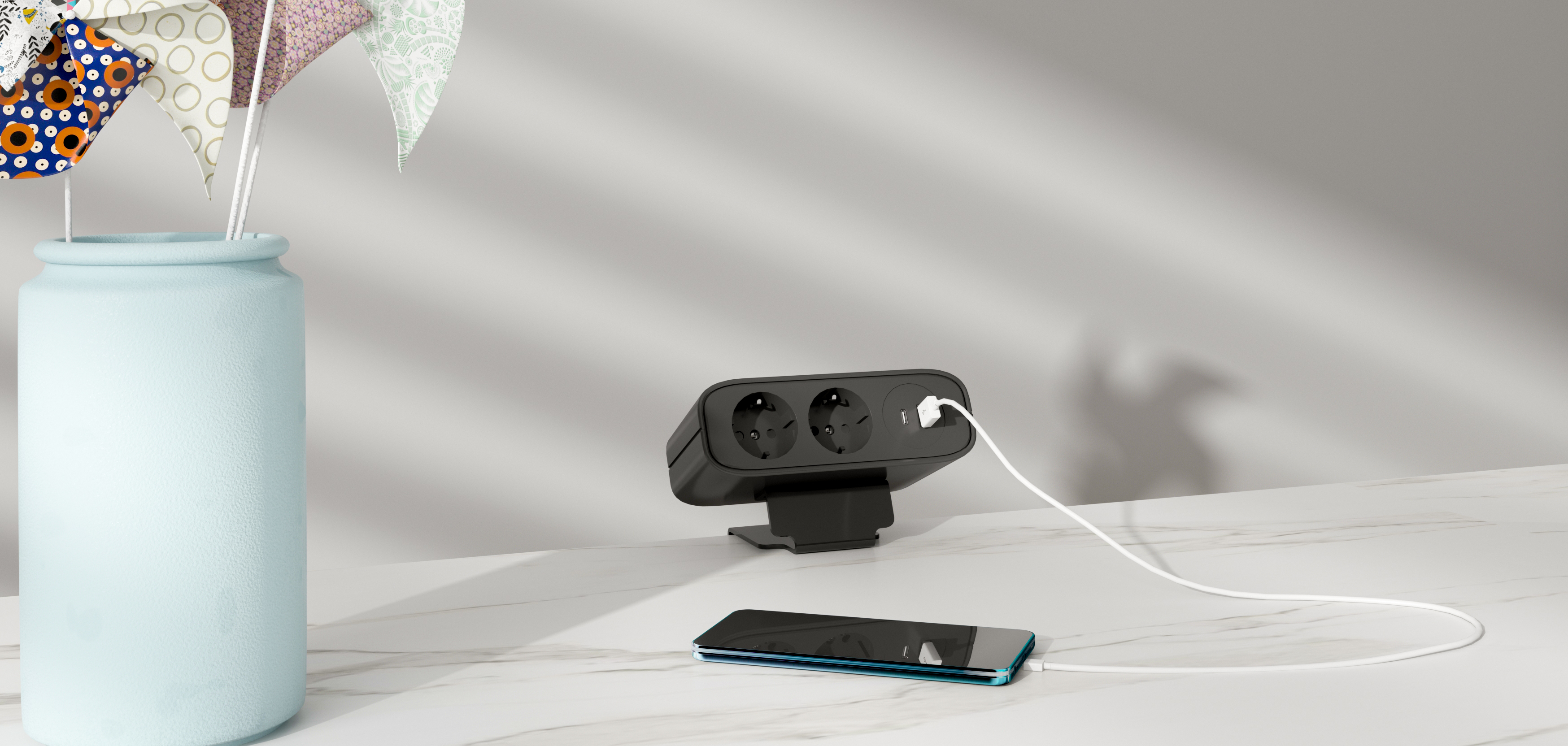 on-desk under-desk embedded power module EU