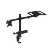 Dual LCD Monitor Arm with Laptop Holder