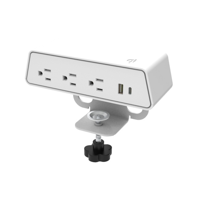 IPanda Edge Mount 3A1U1C Power Socket with A Built-in Wireless Charger