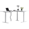 L-Shaped 90° Angle Three Leg Sit Stand Desk Frame Height Adjustable Office Table
