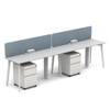Cobo Bench 2‑Person Workstation Desk with Hidden Cable Tray