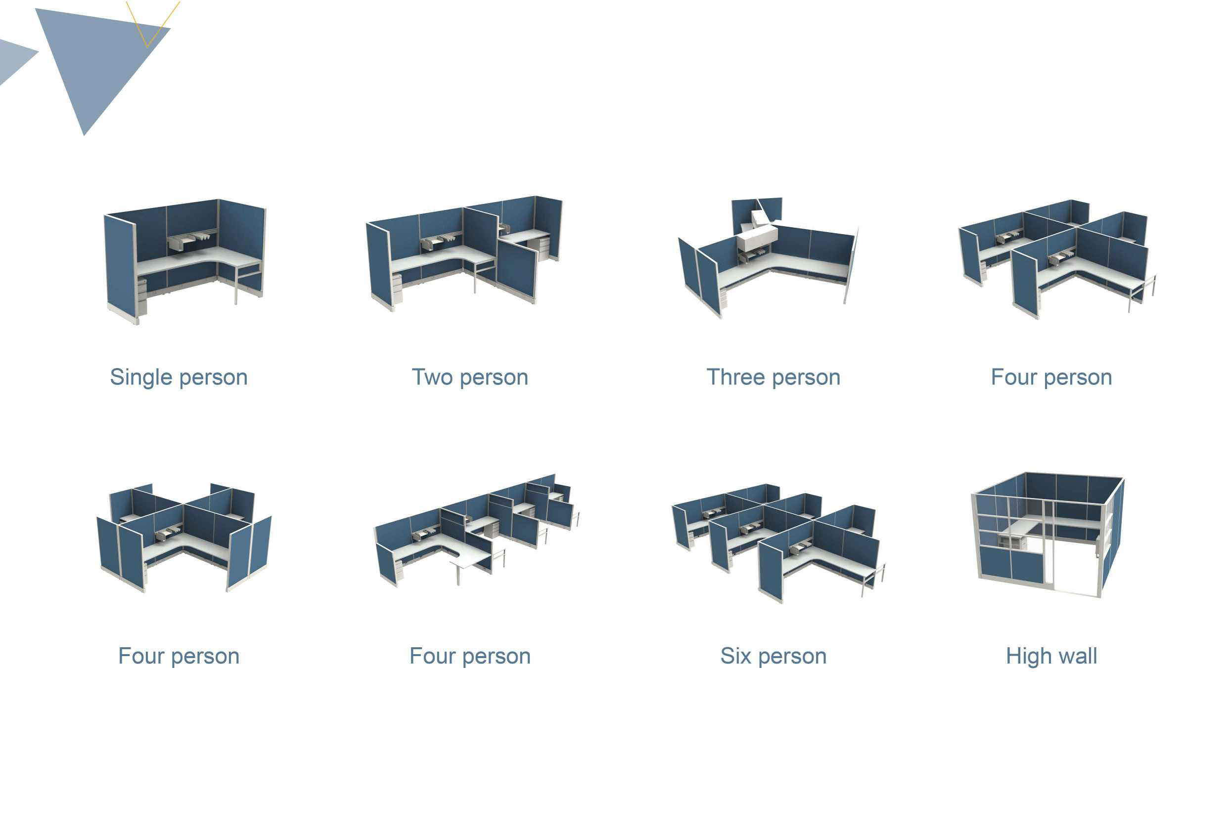 A02 Panel Workstation — Modular Office Cubicle System
