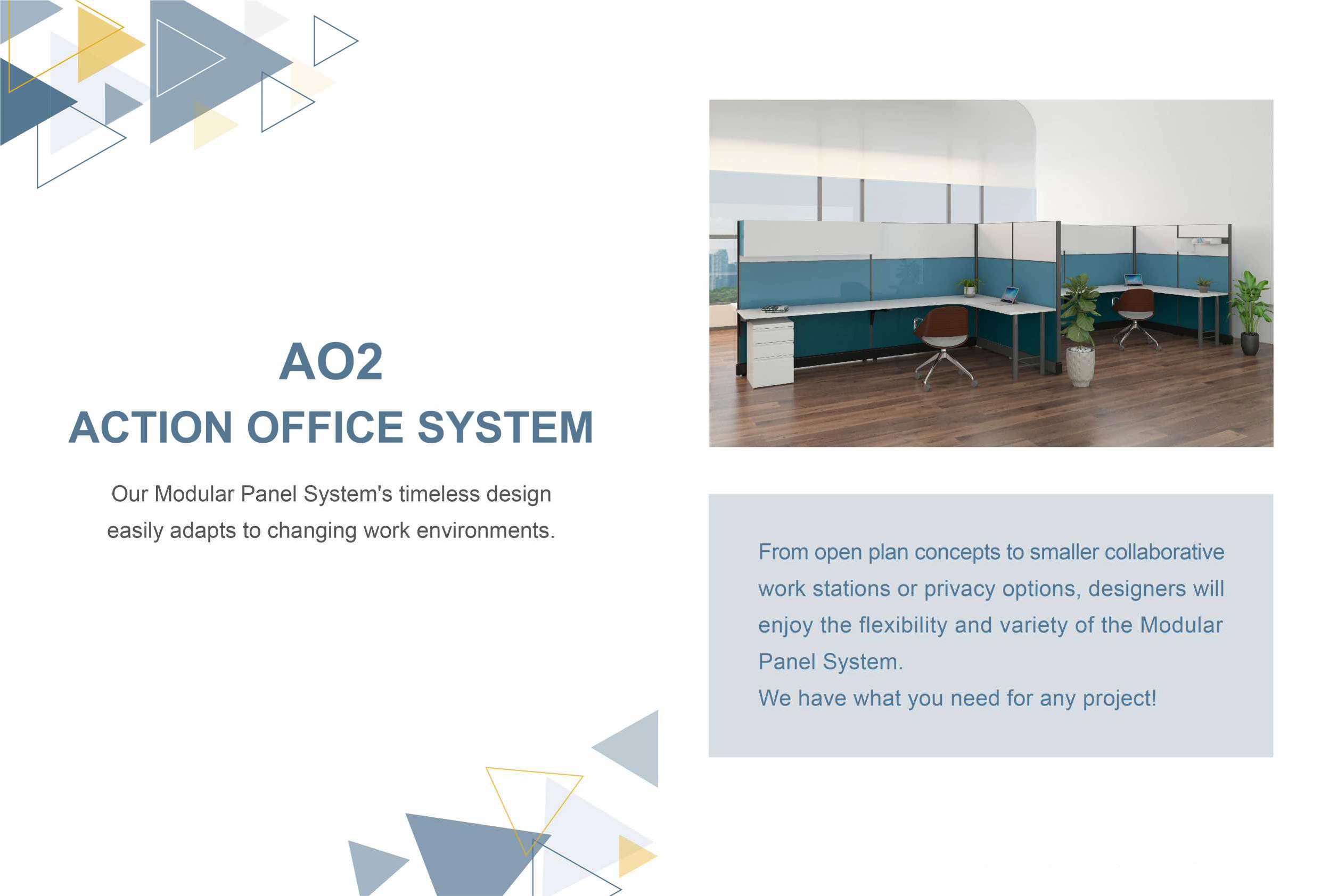 A02 Panel Workstation — Modular Office Cubicle System
