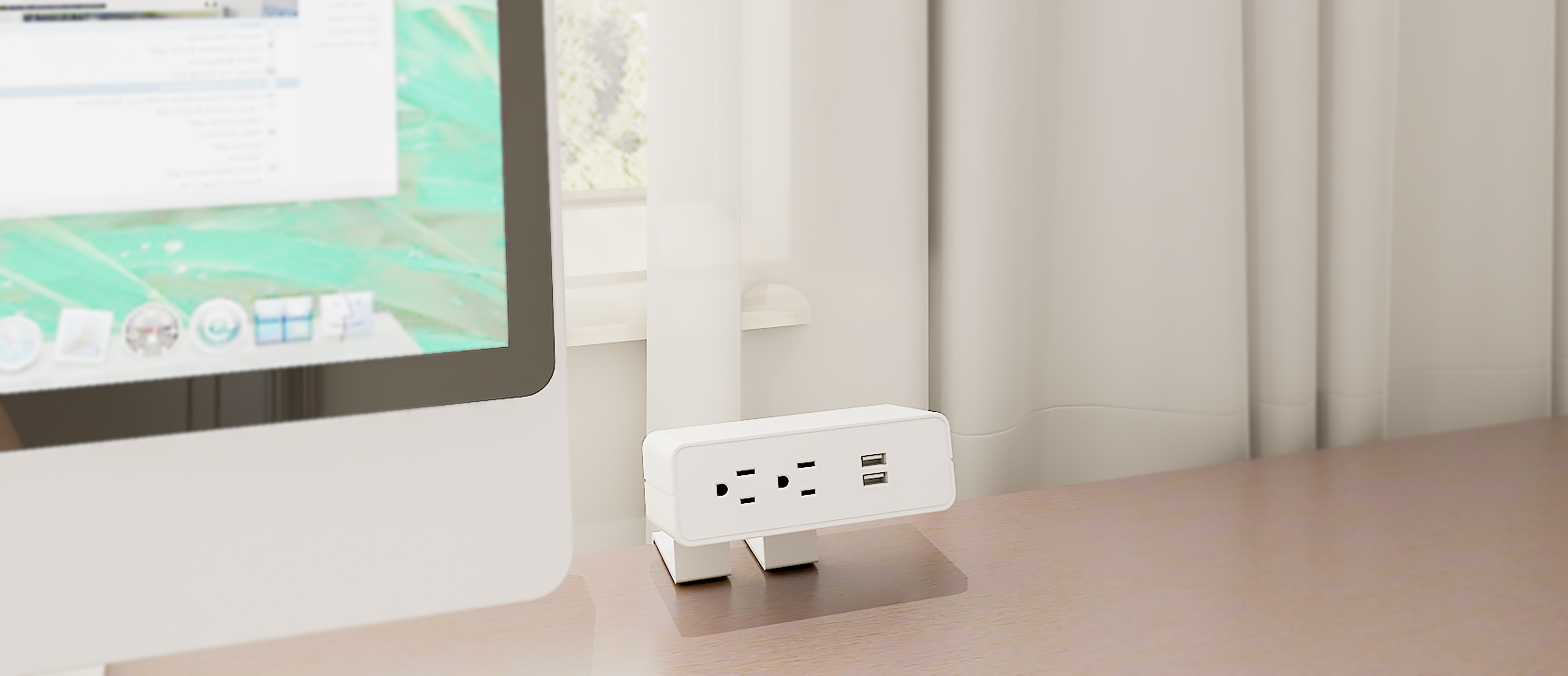 c-clamp power module 2 AC 2 USB-A