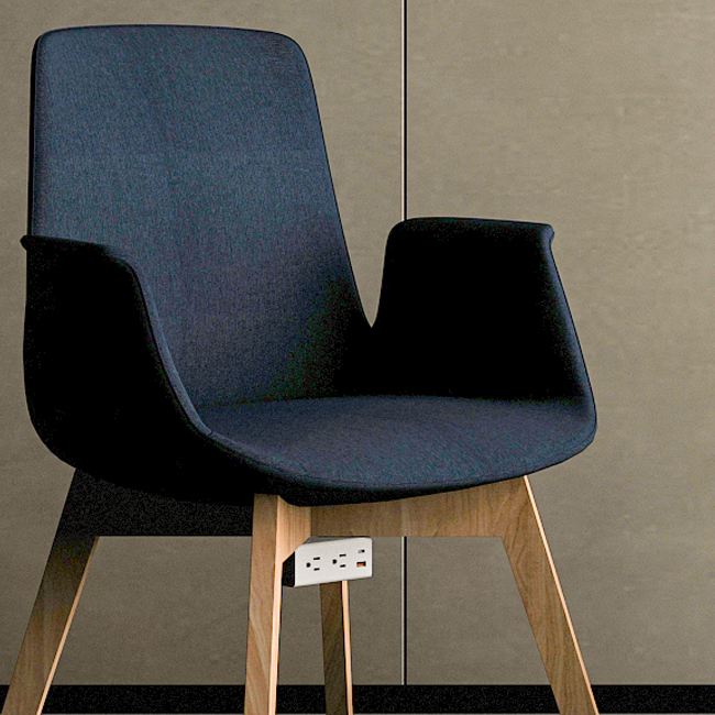 under-desk power module 2 AC 1 USB-A 65W USB-C