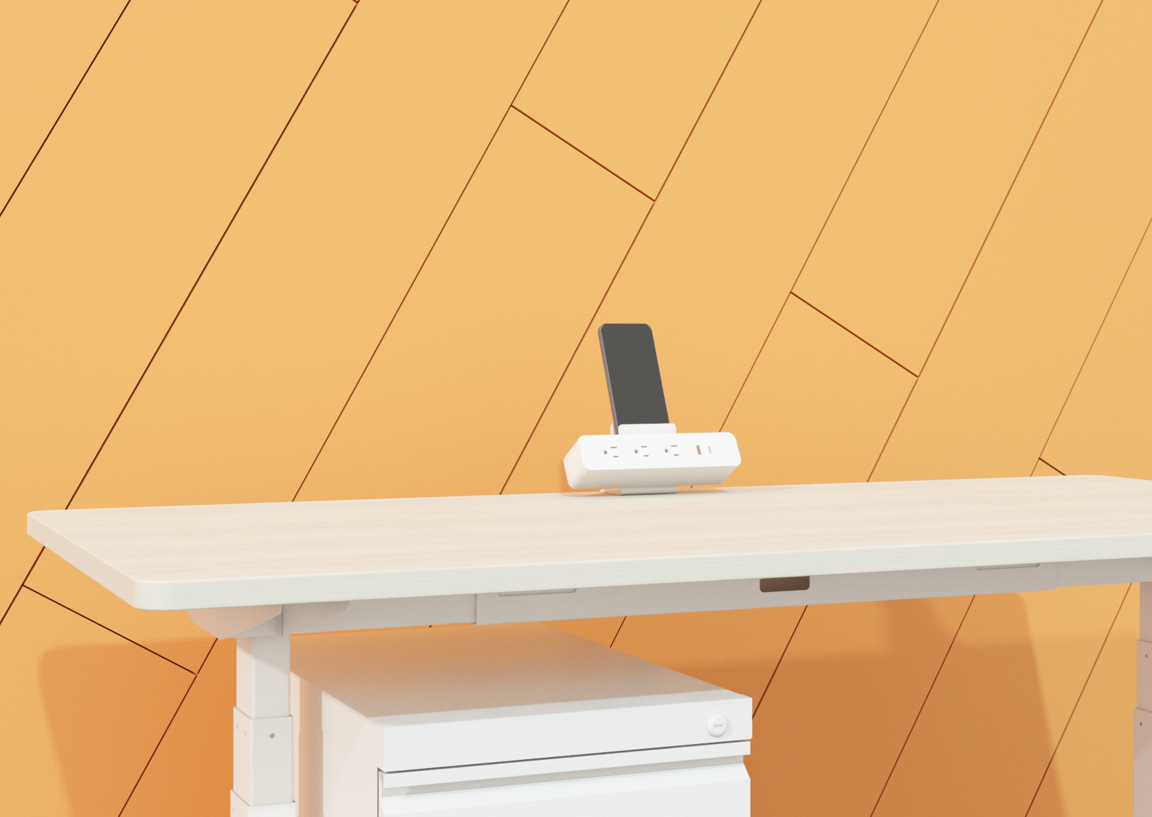 Side-Clamp Desk Power Module with Device Holder