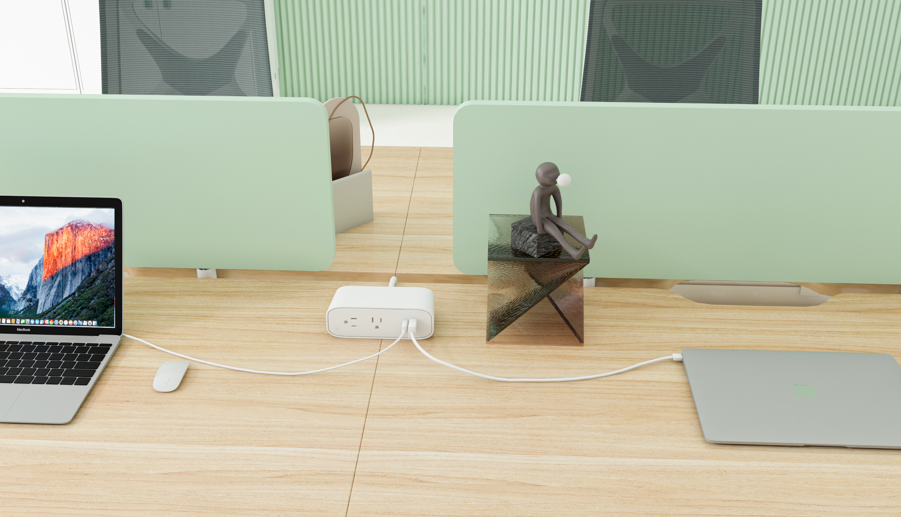 clamp-mounted desk power module with USB-C PD