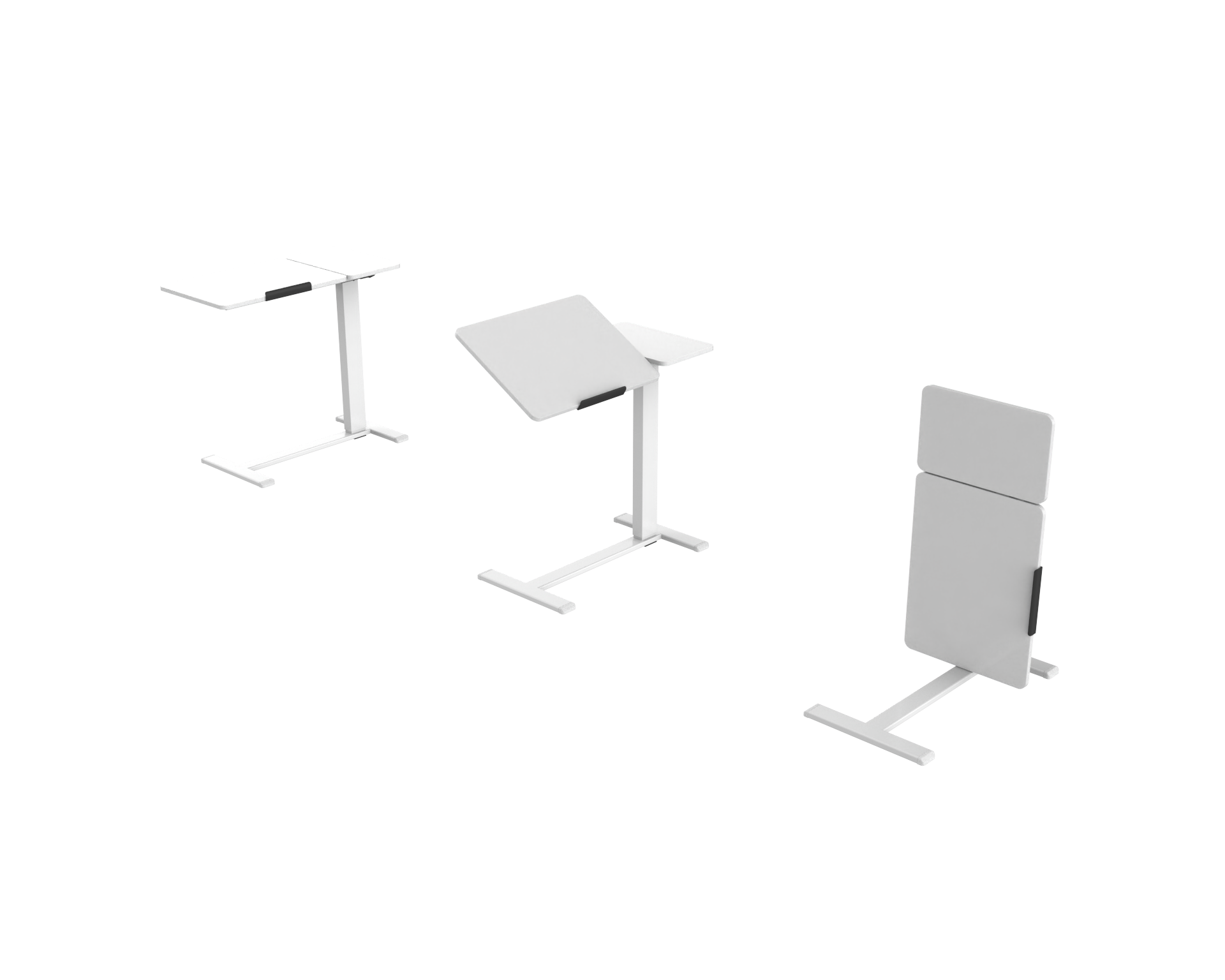 VistaLift OM-P-ST-01 — pneumatic height adjustable folding side table, main product view