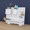 Creative Storage Organizing Free Standing Combination Base Shelf Kit Holder Metal Office Pegboard Desk Supplies Magnetite Hook
