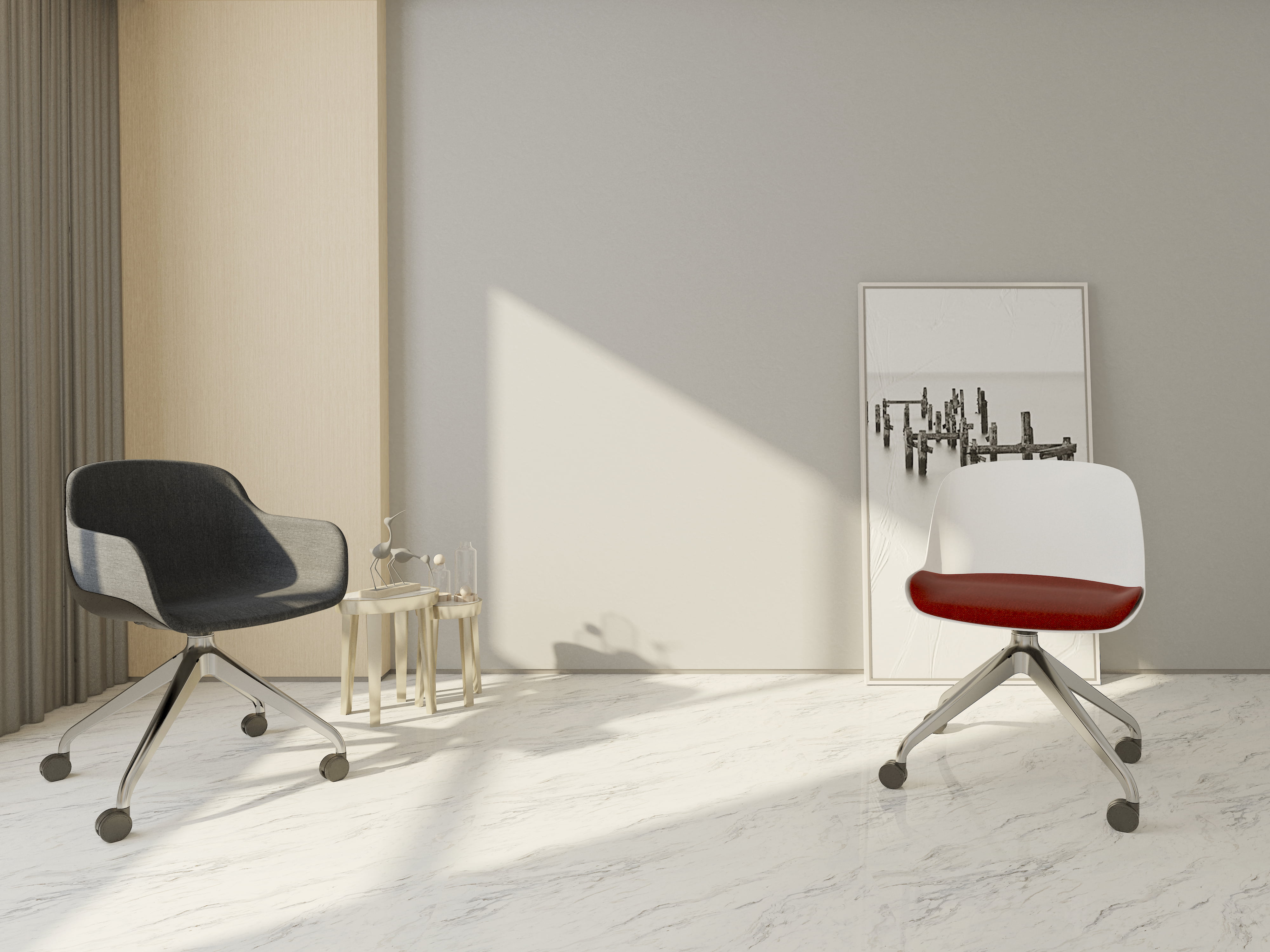 Upholstered office chairs