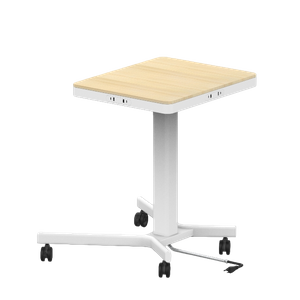 Movable Charging Desk With USB Ports Aside The Desktop