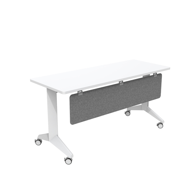 Triangular Leg Extended Beam Flip Top Table Meeting Room Desks