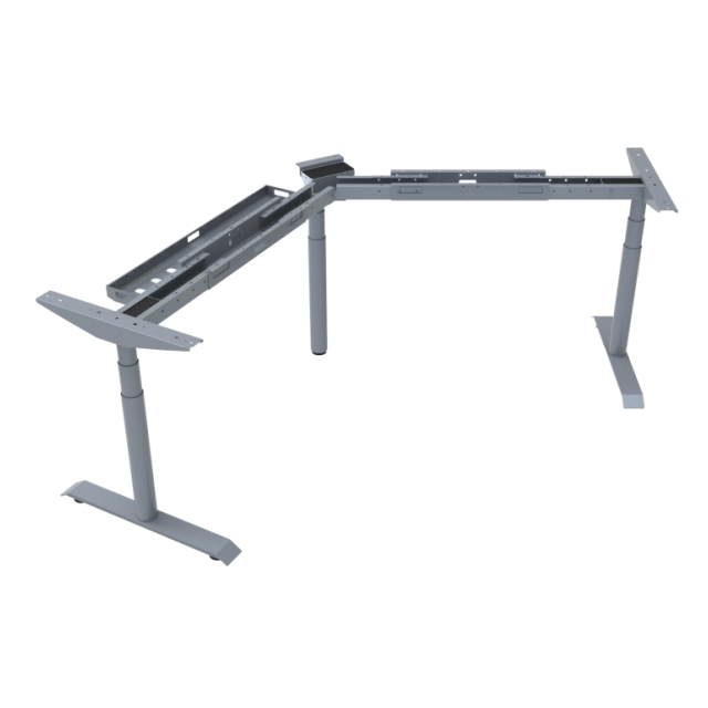 L-Shaped 120° Angle Sit Stand Desk Table Frame