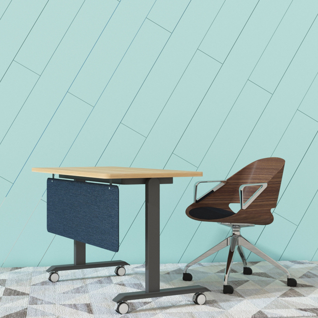 48W*24D Flip Top Table Frame Meeting Room Office Desks 