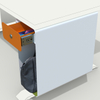 Under-Desk Steel Storage Cabinet with Lock Drawer | 180×400×400 Mm