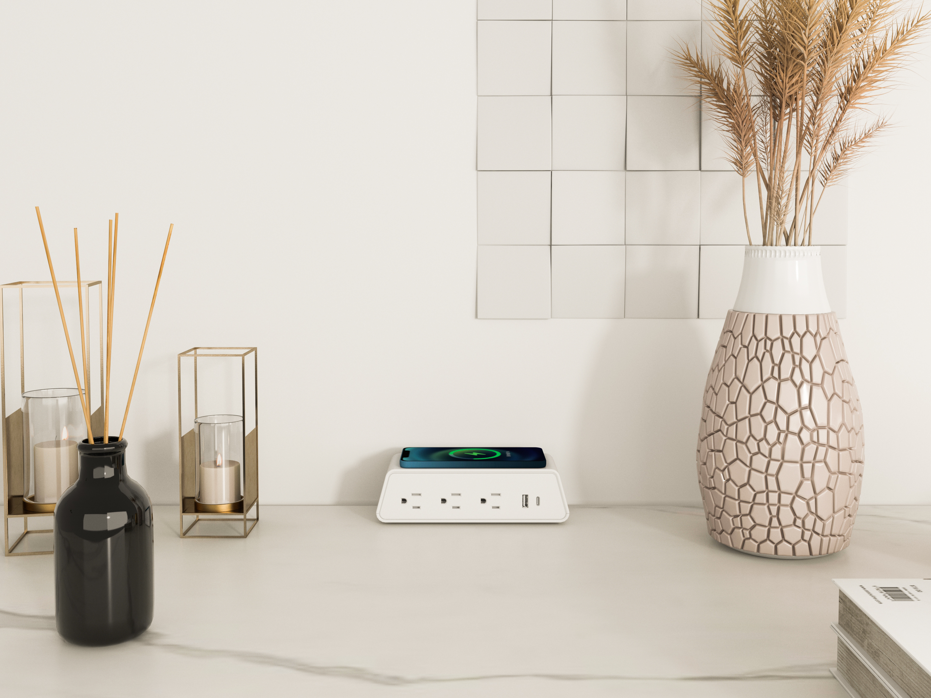 3-outlet clamp power module for desks