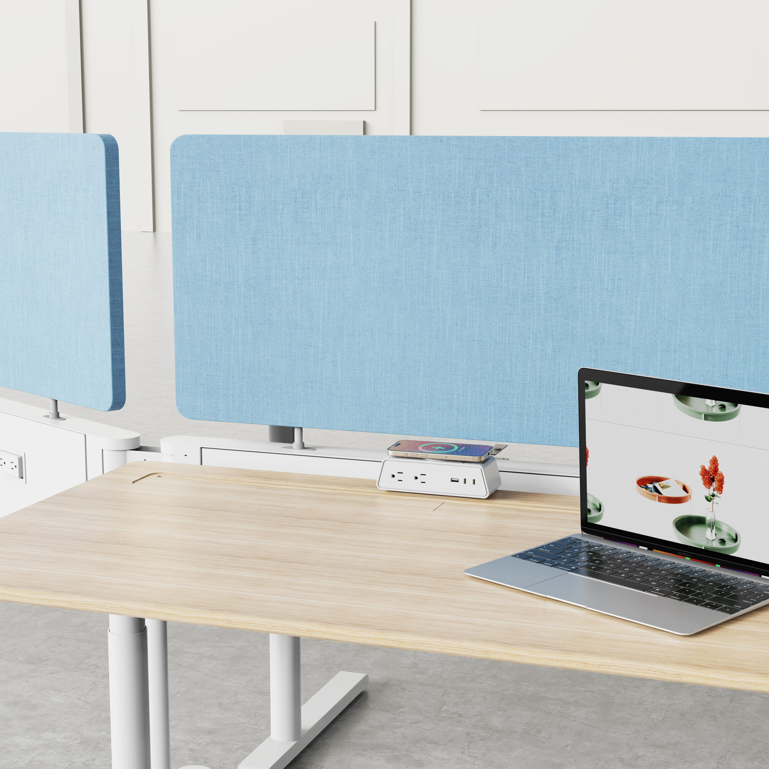 desktop charging station with wireless charging