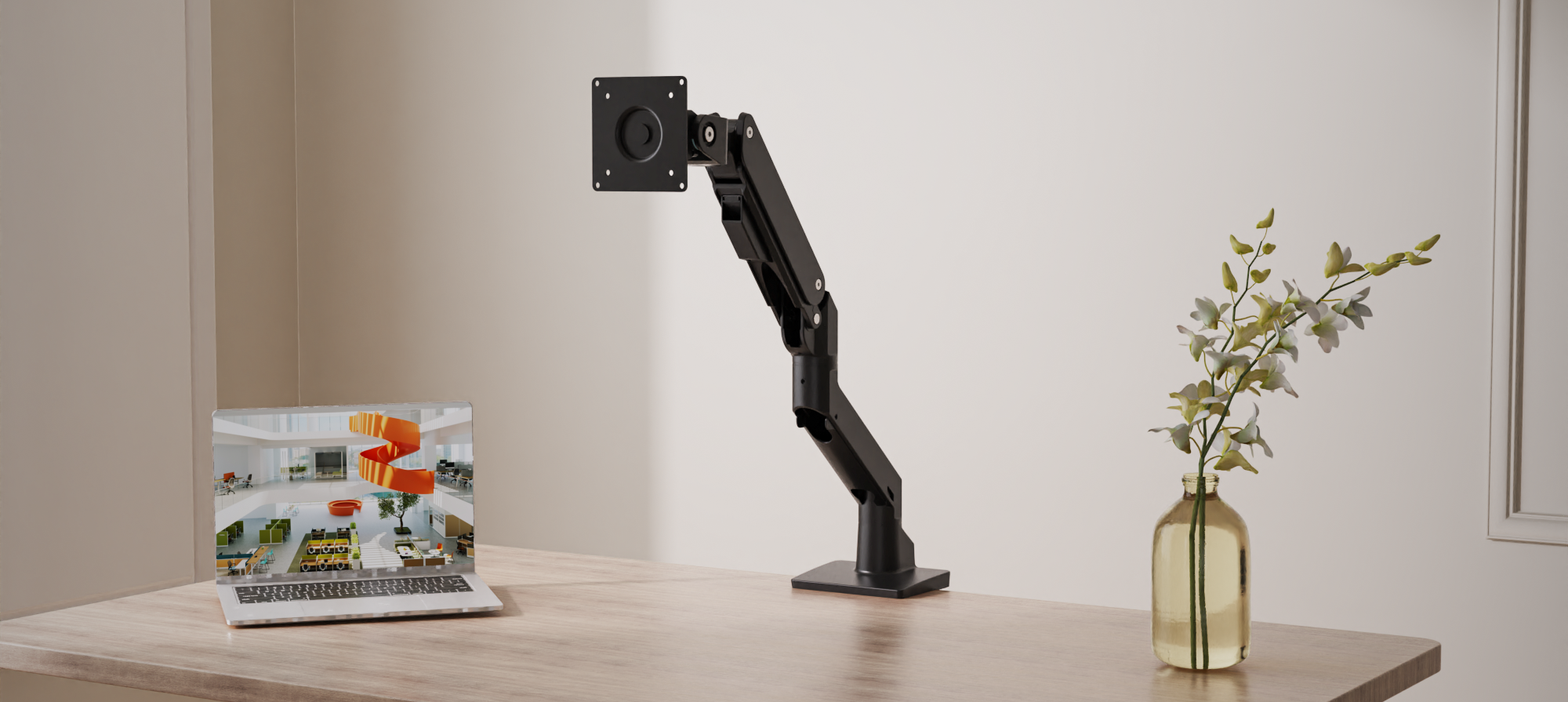 gas spring monitor mount