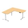 L-Shaped 90° Angle Three Leg Sit Stand Desk Frame Height Adjustable Office Table