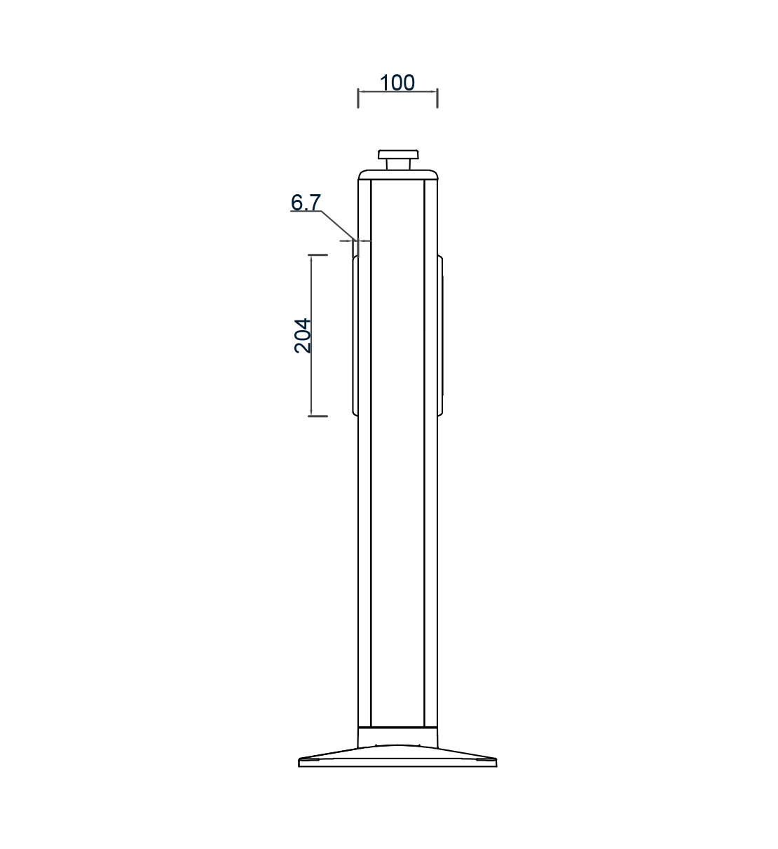 PBK-2WAY dual-side vertical power tower with USB-C and multiple AC outlets on both sides
