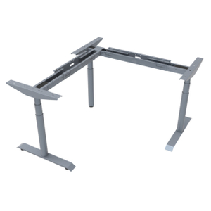 L-Shaped 90° Angle Three Leg Sit Stand Desk Frame Height Adjustable Office Table