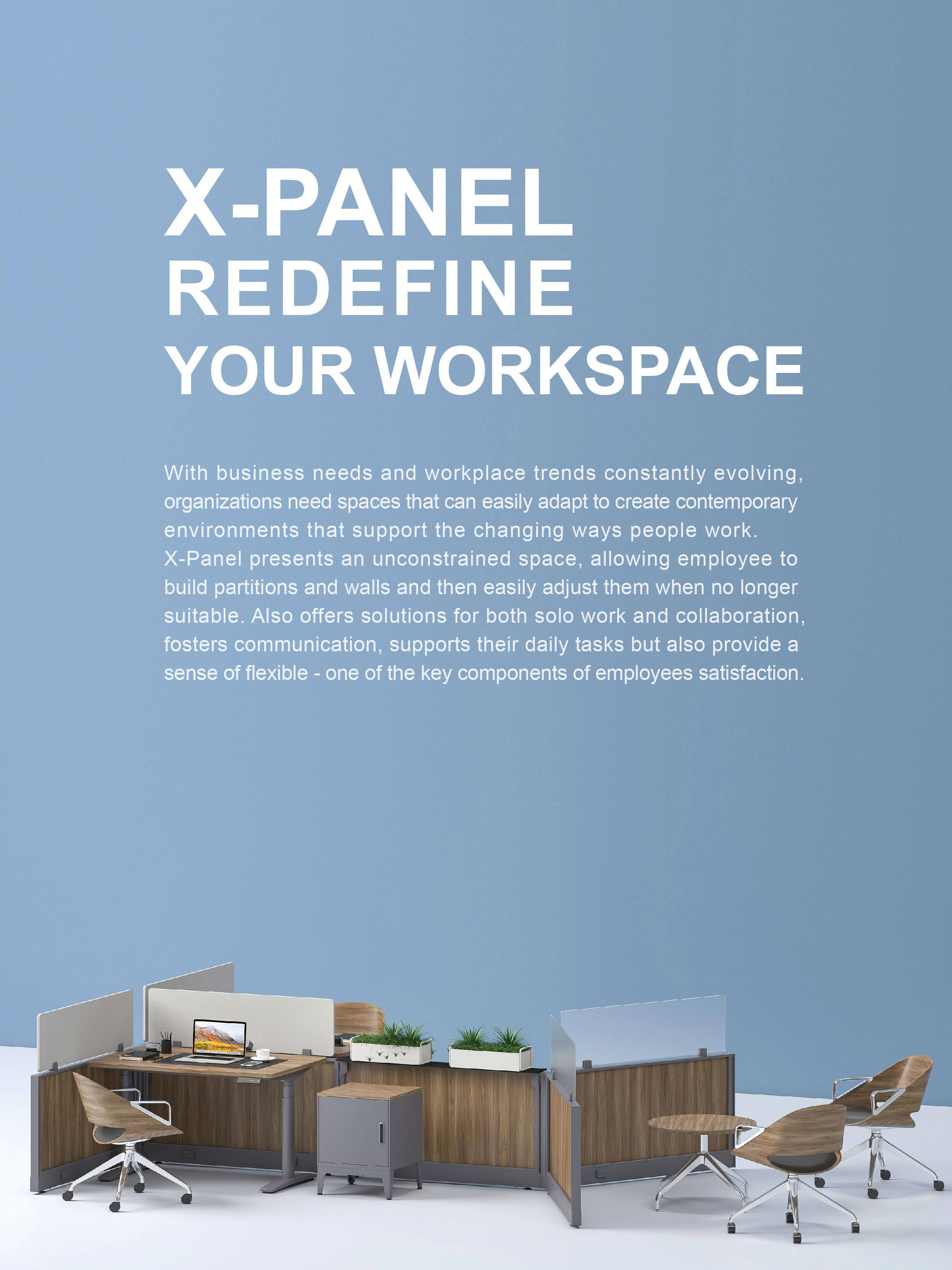 X-Panel Workstation - New Active Office Space Divider