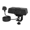 IPanda BS-Standard Desktop Clamp Power Hub | 65W USB-C PD & 15W Qi2 Wireless | UKCA Certified