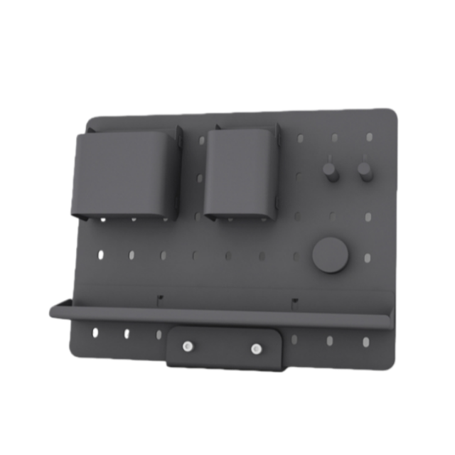 Creative Storage Organizing Free Standing Combination Base Shelf Kit Holder Metal Office Pegboard Desk Supplies Magnetite Hook