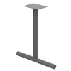 Modern Steel Round Tube Leg Metal T Style Table Leg with Caster Or Glider