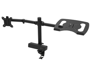 Dual LCD Monitor Arm with Laptop Holder