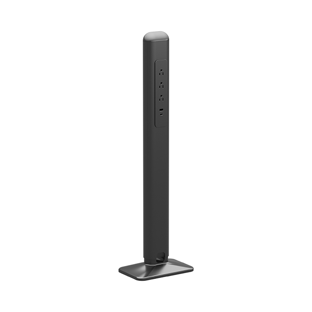 PS28.US Freestanding Power Tower with 3 NEMA Outlets, USB-A & USB-C