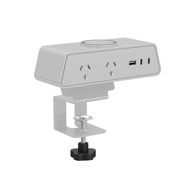 iPanda AU-Standard Desktop Clamp Power Hub | 65W USB-C PD & 15W Qi Wireless