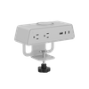 iPanda US OME001-PLUS — 65W GaN Desk Power Unit with Qi2 15W Wireless | NEMA 2×5-15R, 1×USB-A, 2×USB-C (Clamp-Mount)